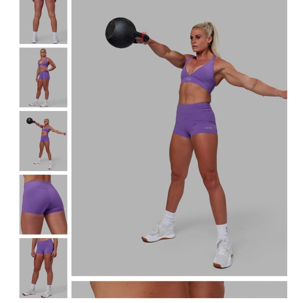 LSKD RXD Micro Short Tights Iris Purple Athletic Workout Shorts-Iris NEW NWT - Picture 3 of 16